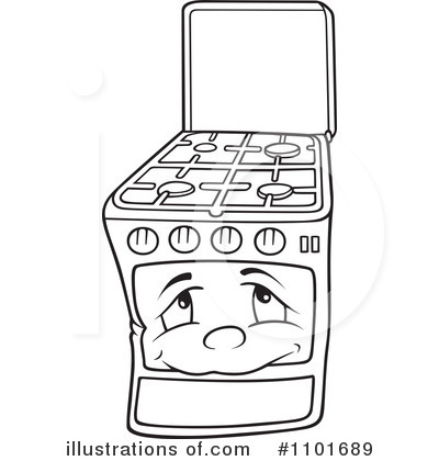 Oven Clipart Black And White Royalty Free  Rf  Oven Clipart