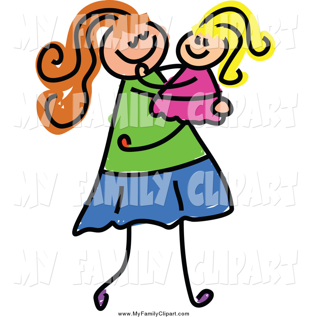     Preview  Clip Art Of A Happy Mom Carrying Her Daughter By Prawny