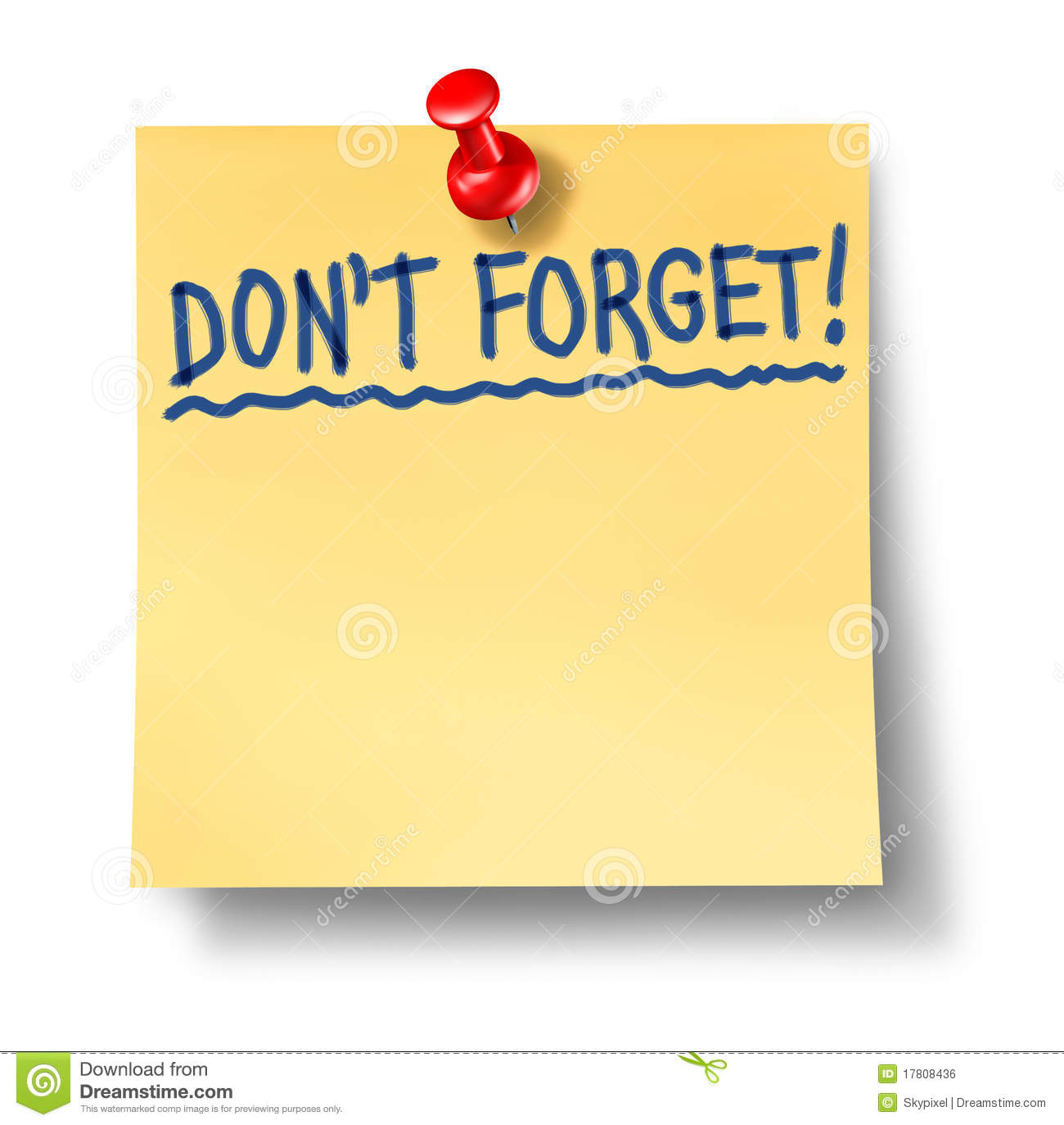 Royalty Free Stock Image  Do Not Forget Don T Reminder Alzheimers