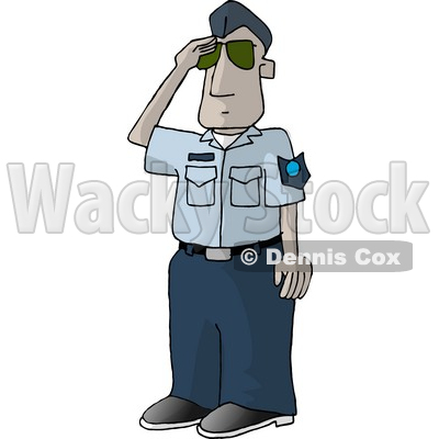 United States Air Force Pilot Saluting   Royalty Free Clipart Picture