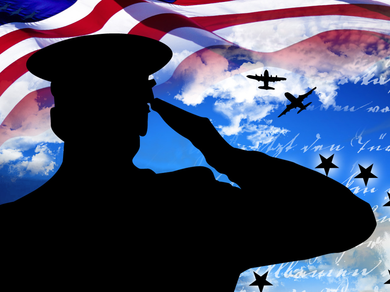 Us Armed Forces Officer Salutes Flag Silhouette 1 1280x960 Jpg