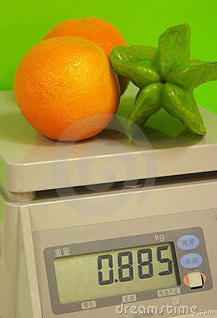 Weigh Fruit In The Supermaket