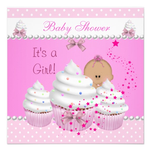 Baby Cupcake Sprinkle Shower Cute Baby Shower Baby Girl Pink Pearl