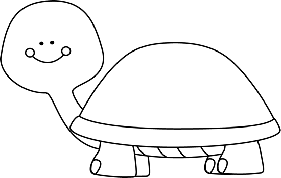 Black And White Blank Turtle Clip Art Image   Black And White Outline