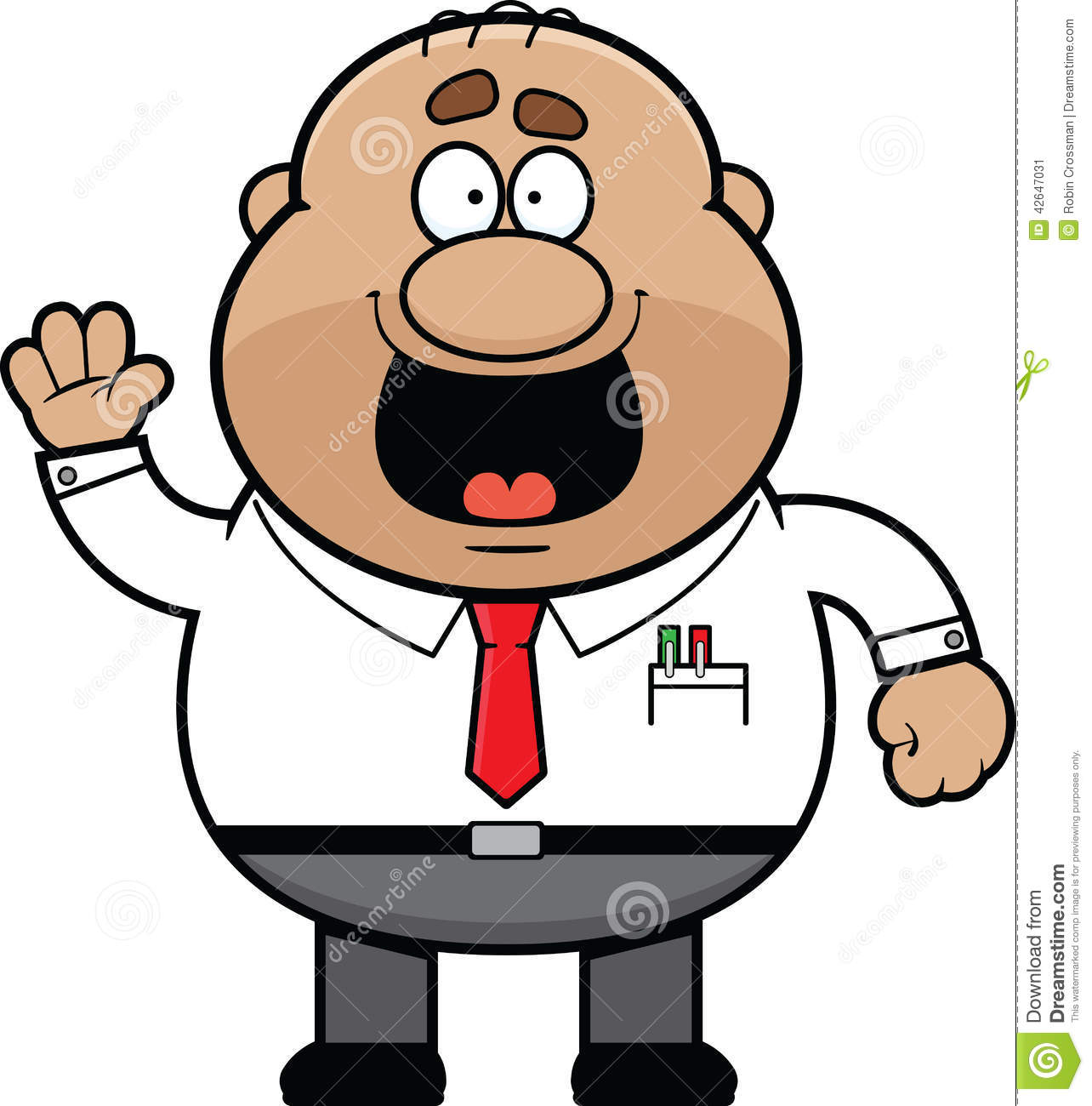 Cartoon Male Office Worker Happy Stock Vector   Image  42647031