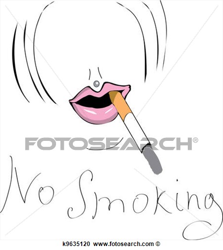 Clipart Of Hand Drawn Cigarette  No Smoking K9635120   Search Clip Art