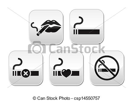 Clipart Vector Of Sexy Lips With Cigarette Buttons   Vector Buttons