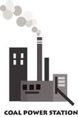 Coal Power Station   Vector   Clipart Graphic