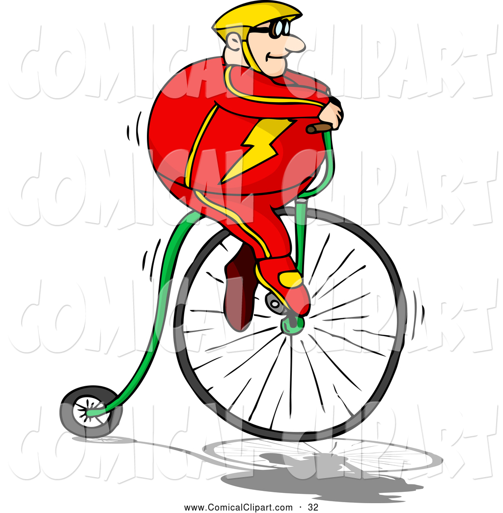Comical Clip Art Of A Fat Caucasian Man In A Red Suit And Yellow