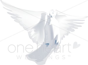Flying Dove Clipart   Wedding Dove Clipart