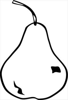 Free Pear Outline Clipart