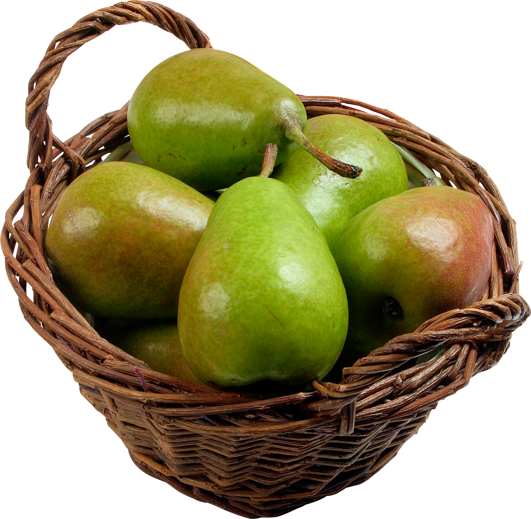 Green Pears In Basket Png Image   Green Pears In Basket Png Image