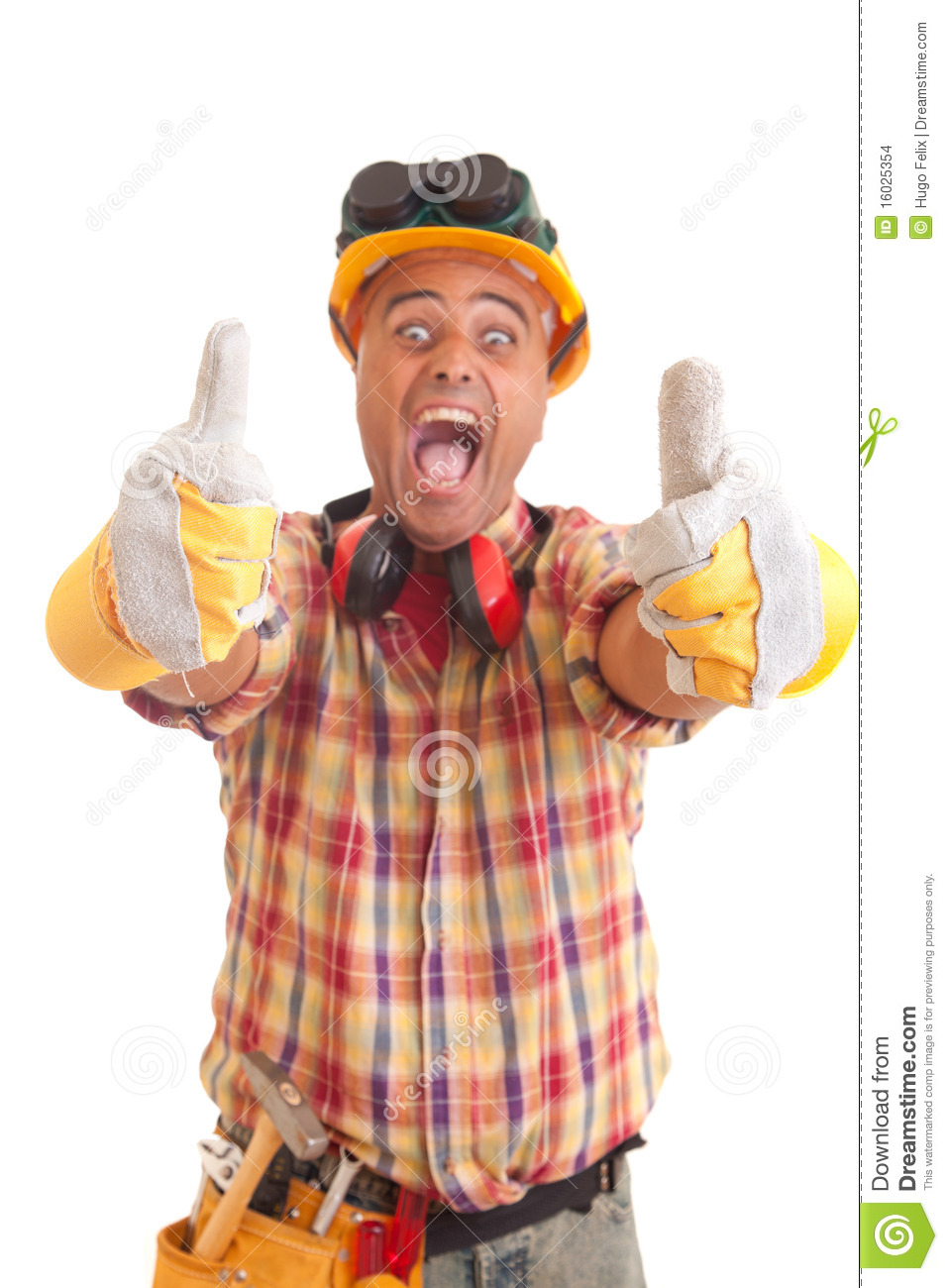 Happy Construction Worker Stock Images   Image  16025354
