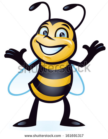 Happy Little Bee Smiling Worker Bee  Stock Vector 161691317    