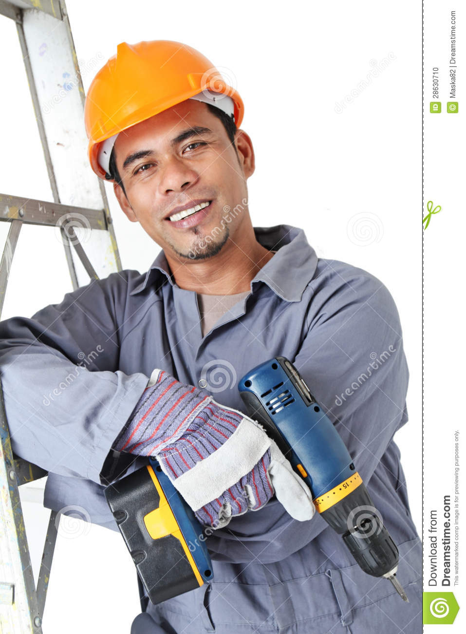 Happy Worker Stock Photo   Image  28630710