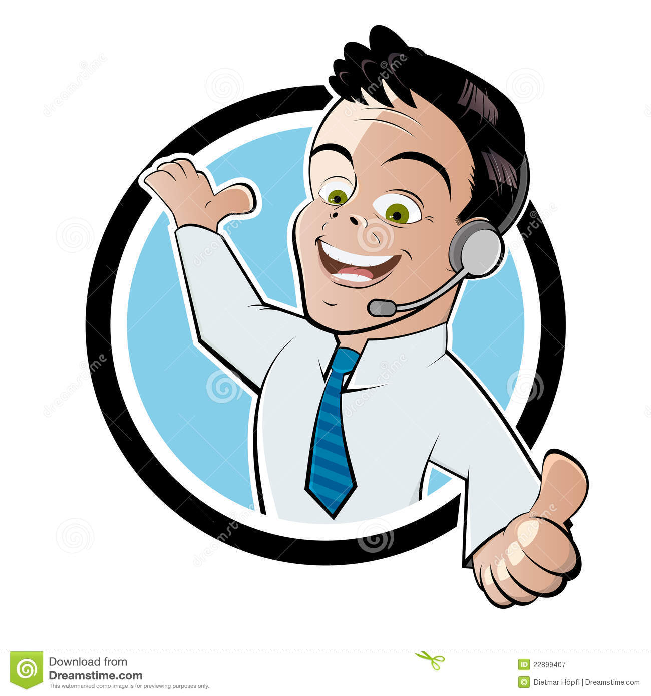 Happy Worker With Head Set Royalty Free Stock Photography   Image