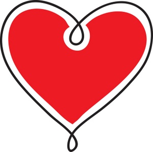 Heart Clip Art Clip Art Illustration Of A Red Heart With A Black