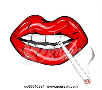 Illustration   Cigarette In Mouth  Eps Clipart Gg60046994   Gograph