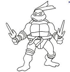 Ninja Turtle Outline
