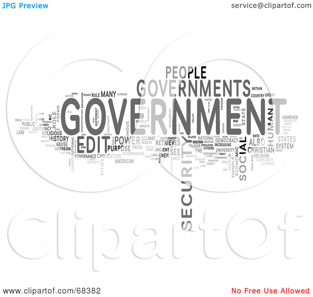 Royalty Free  Rf  Clipart Illustration Of A Government Word Collage