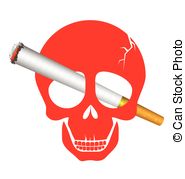 Skull Danger With Cigarette For World No Tobacco Day