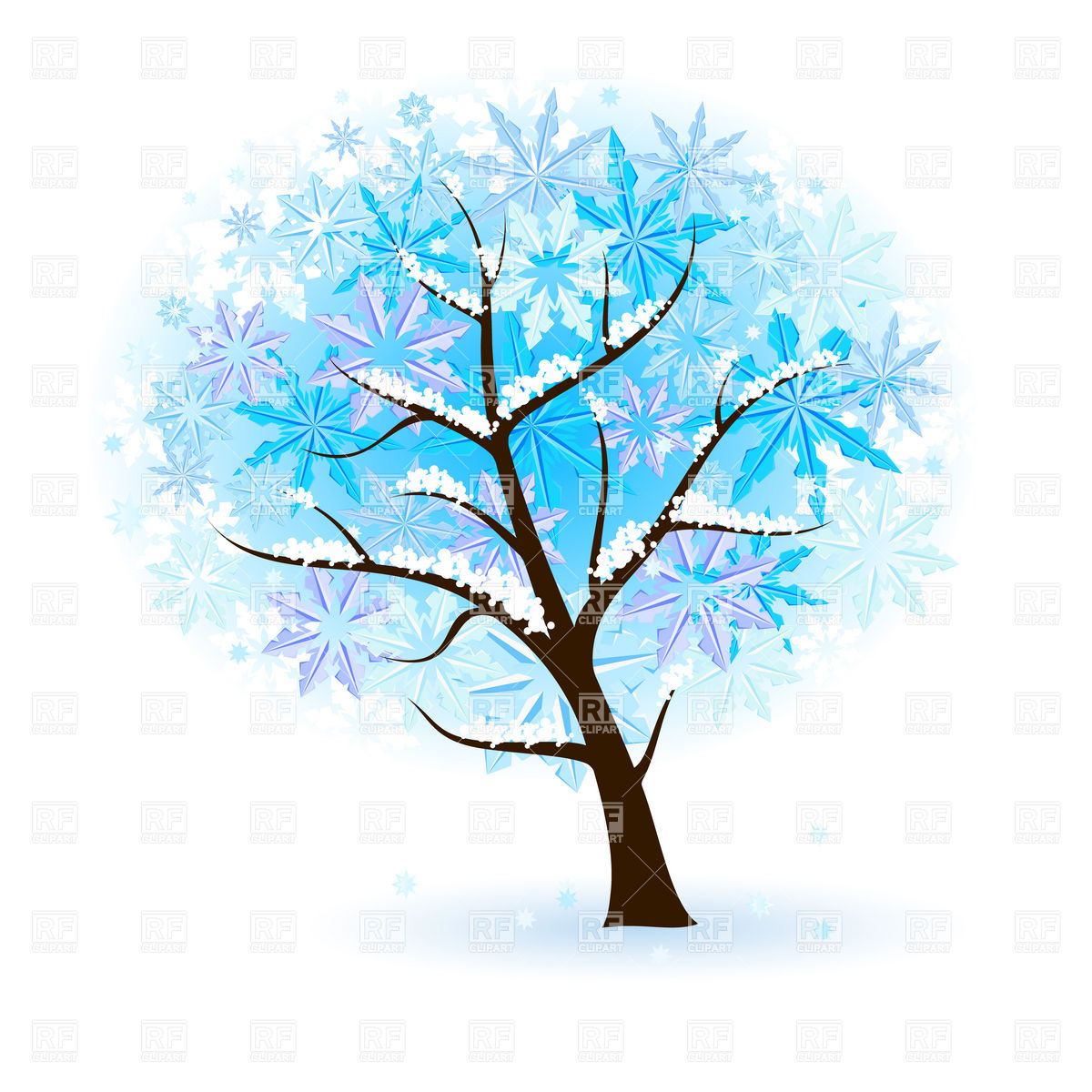 Stylized Winter Tree Download Royalty Free Vector Clipart  Eps