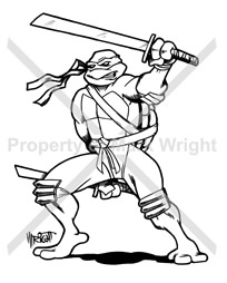 Teenage Mutant Ninja Turtles Leonardo Black And White 8 5x11