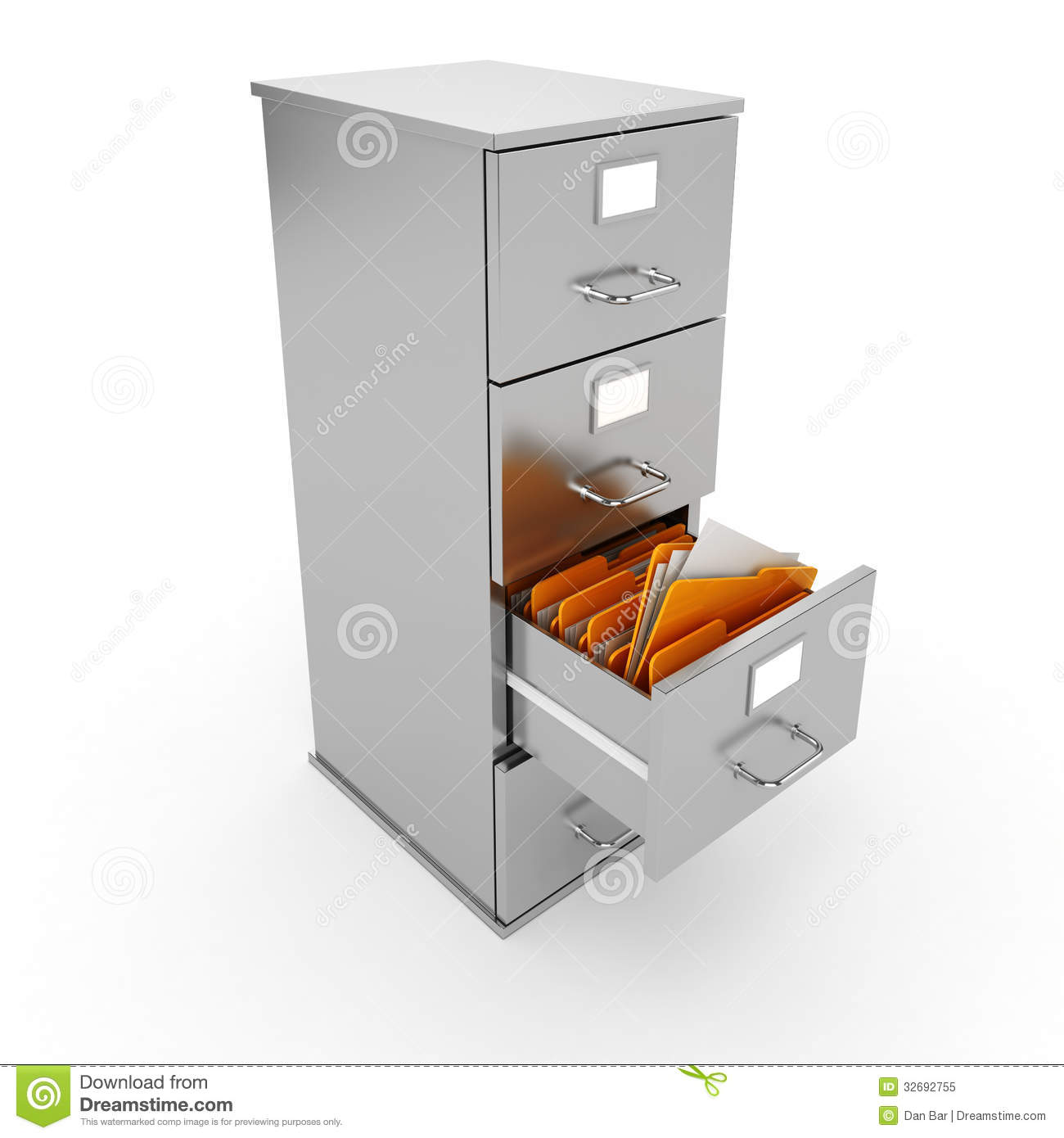 3d File Cabinet Royalty Free Stock Photo   Image  32692755