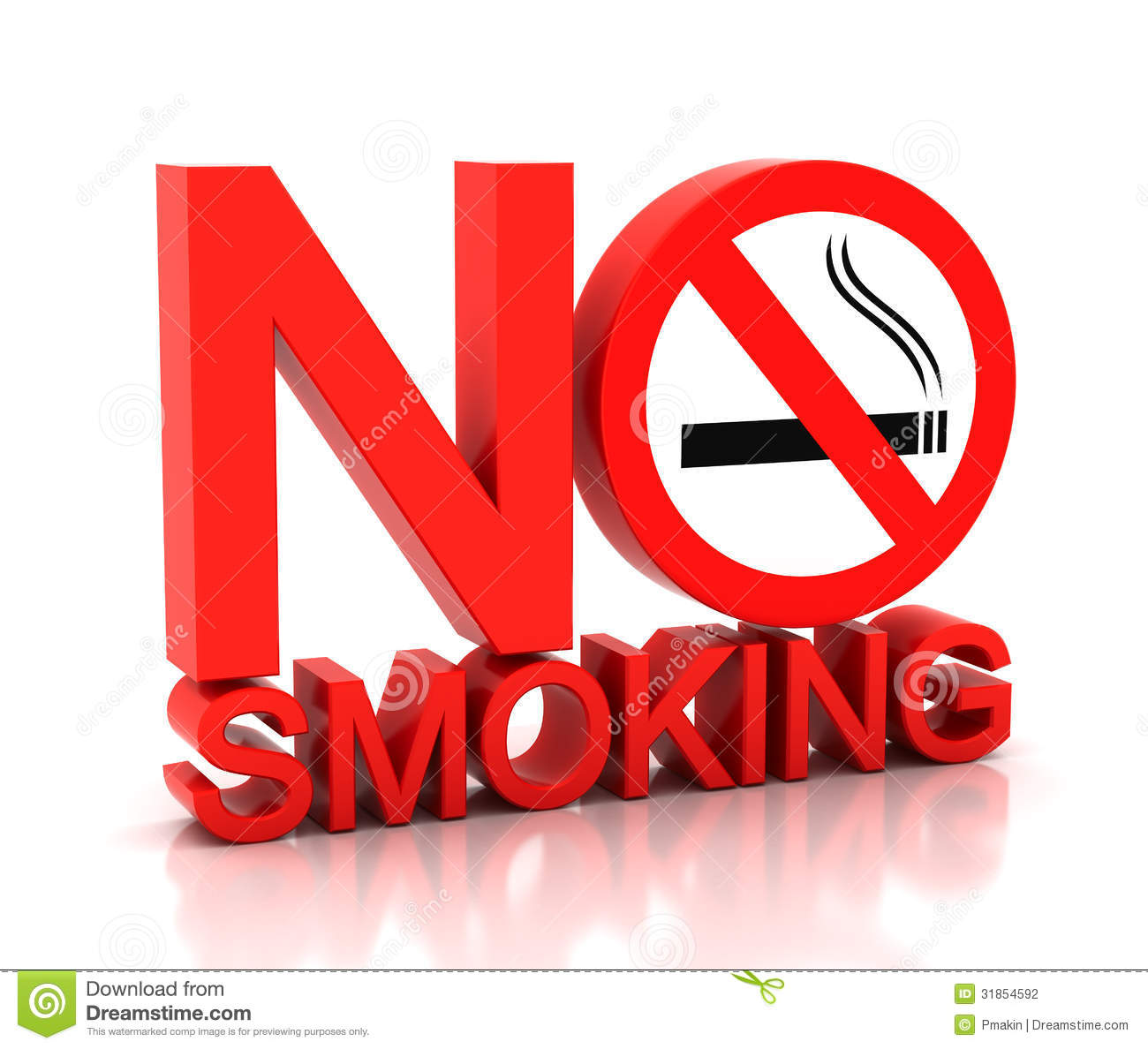 3d No Smoking Word On A White Background Mr No Pr No 0 109 0