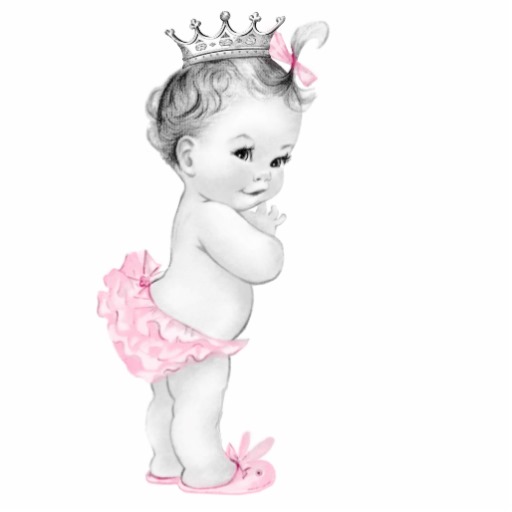 Adorable Pink Princess Baby Girl Shower Photo Sculptures   Zazzle