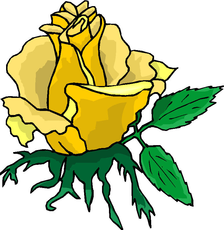 Beautiful Yellow Rose Free Flower Clipart   Free Microsoft Clipart