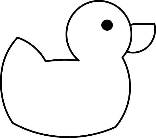 Black And White Duck Clip Art