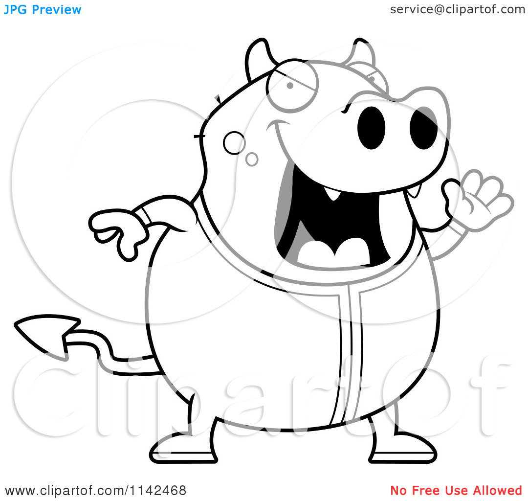 Clip Art Pajamas Colouring Pages