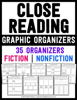 Close Reading Graphic Organizers