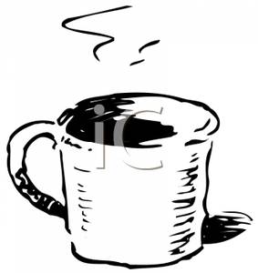 Coffee Clipart Black And White Black And White Cup Coffee Royalty Free    