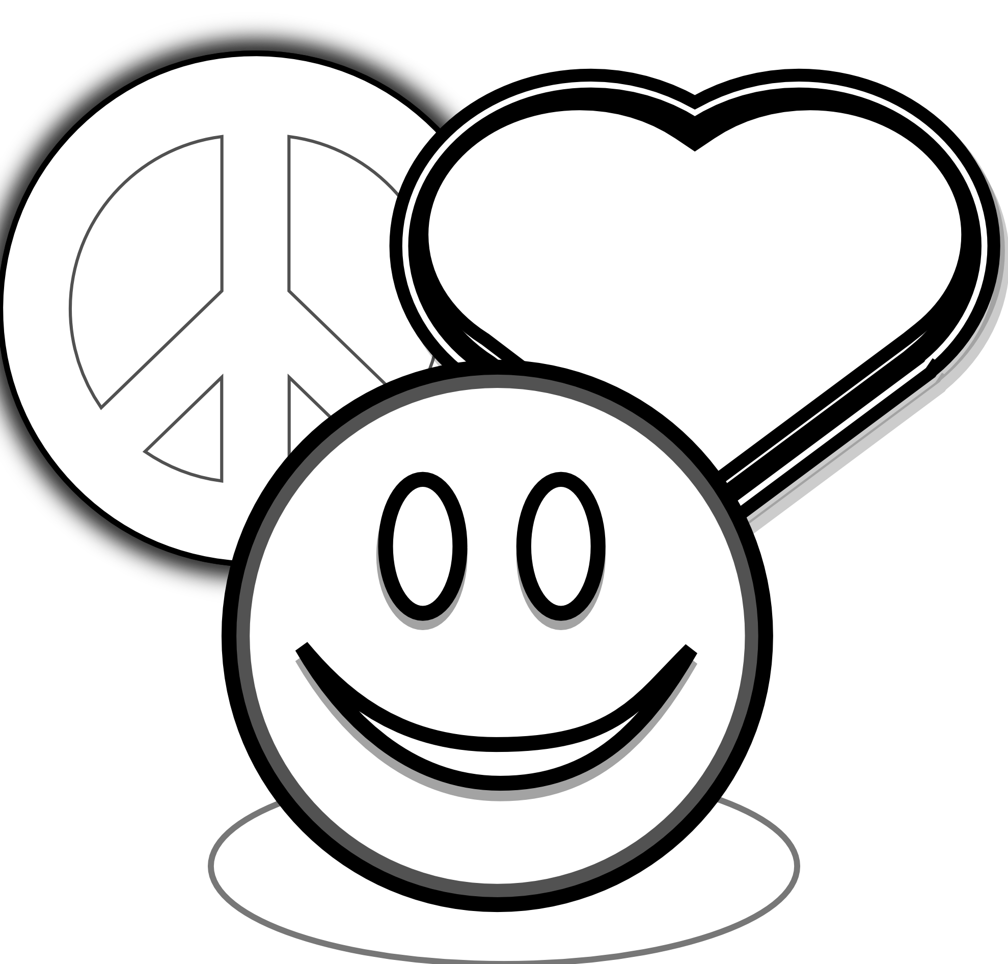 Coloring Pages Of Peace Signs And Hearts Clip Art  Peace Love And
