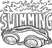 Competitive Swimming Clipart Black And White   Wallpaper