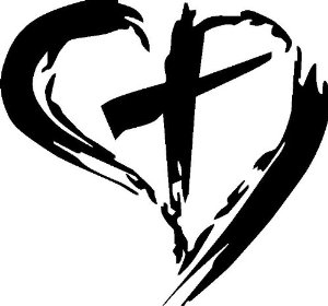 Cross In Heart Vinyl Wall Art Jesus Lives Inside Saved Lord