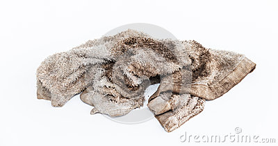 Dirty Rag On A White Background