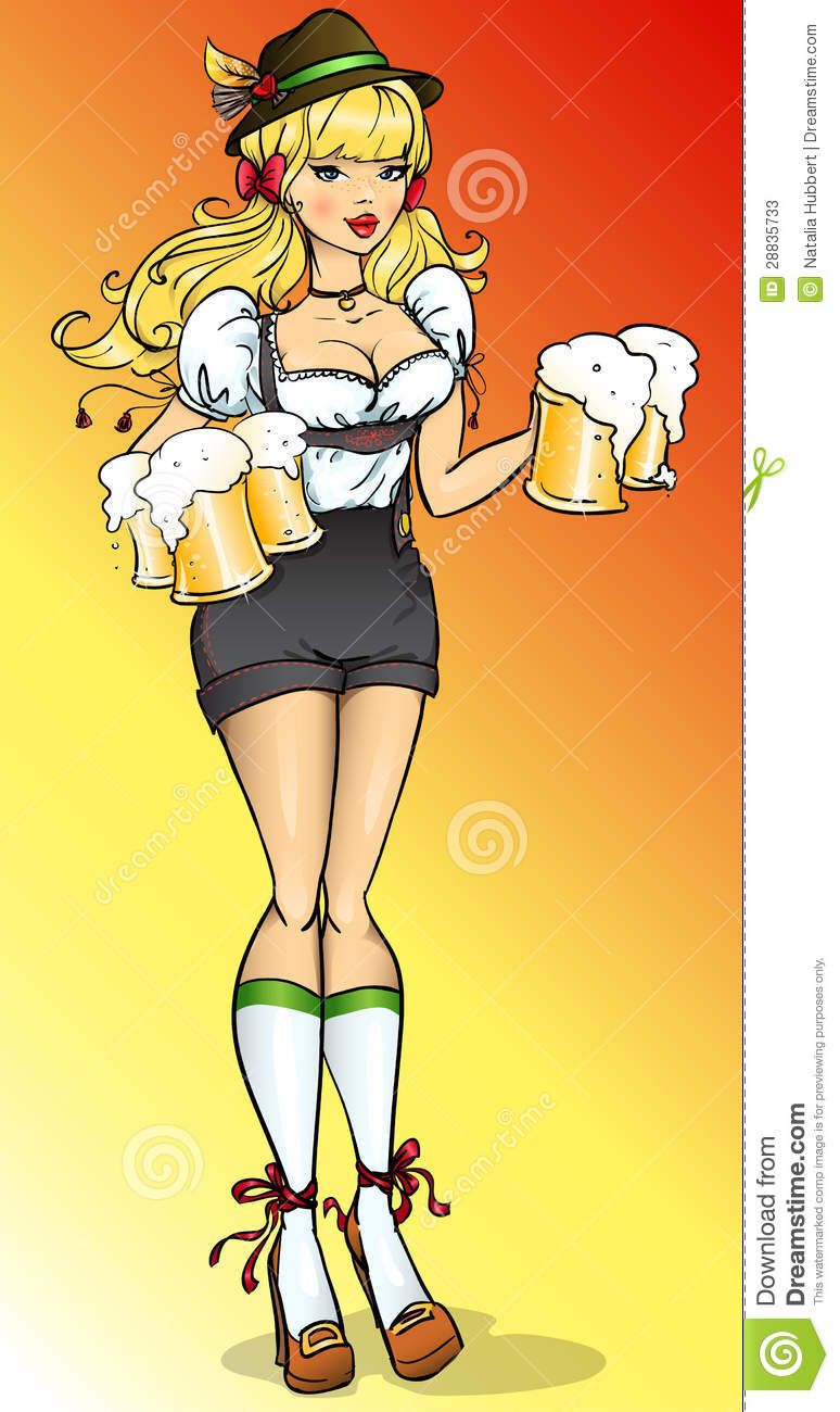 German Beer Girl Clipart Beer Fest Girl In Bavarian