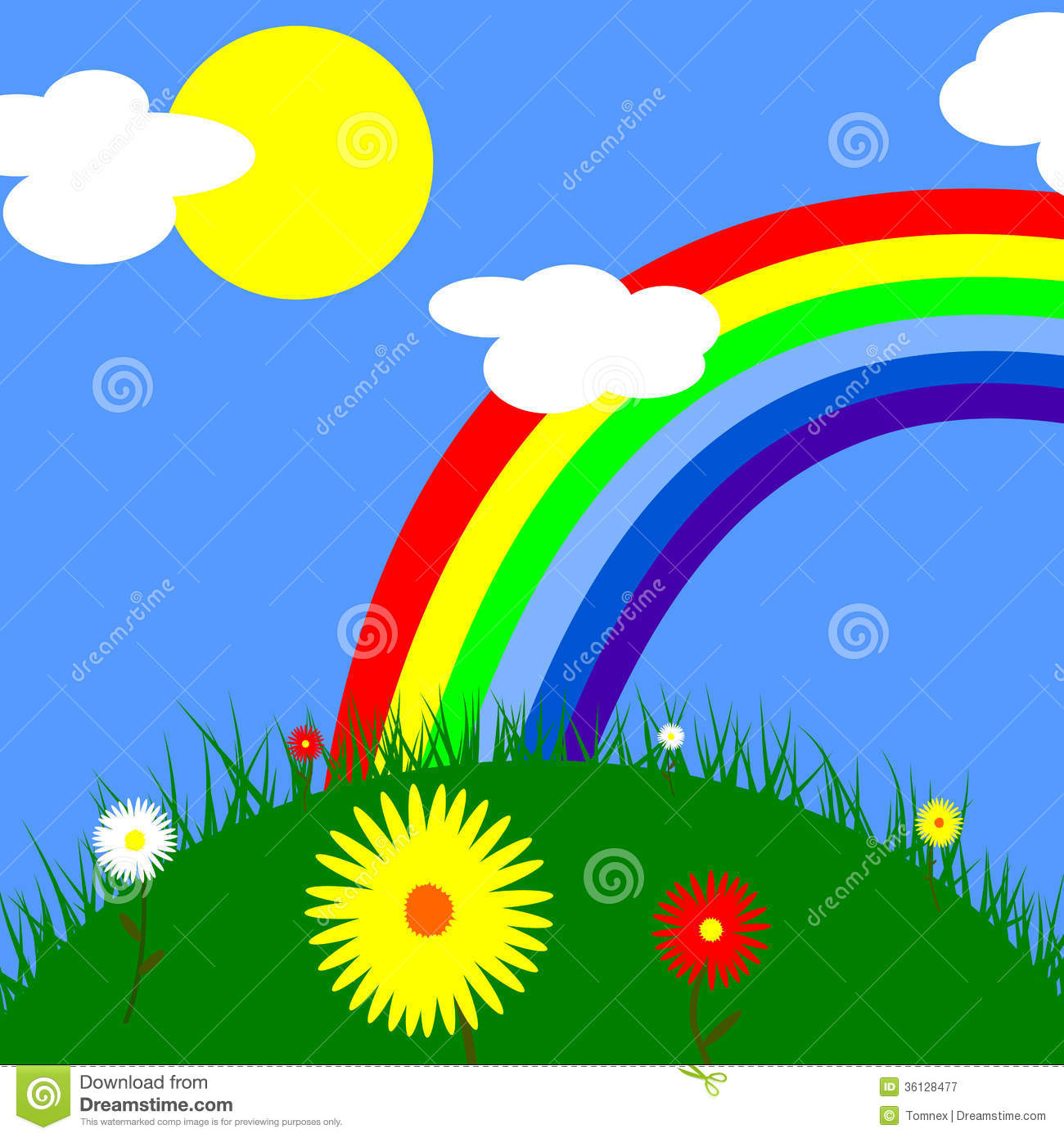 Grassy Hill As A Concept For Nice Weather Summer Spring Or Nature