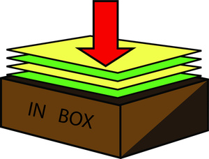 Inbox Clipart Image   Office Inbox With Papers And Documents Going In