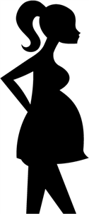 Lady Sillouettes   View Design  Stylish Pregnant Woman Silhouette