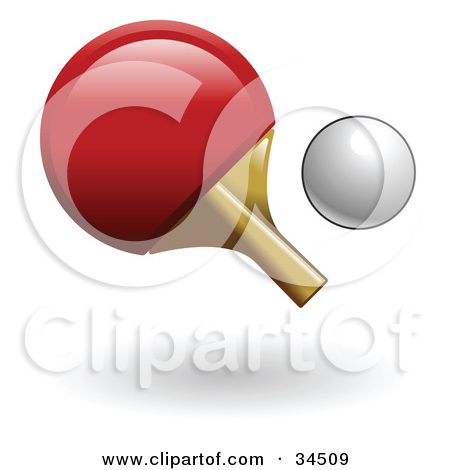 Ping Pong Ball Clipart Red Ping Pong Paddle And A