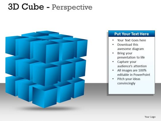 Powerpoint Clipart Graphic Editable Colors 3d Cube   Powerpoint