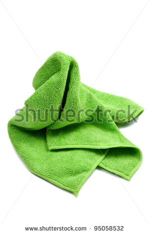 Rag Clipart Black And White Green Cleaning Rag Isolated On