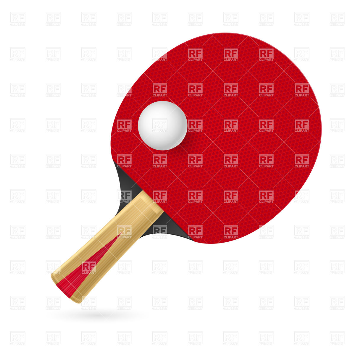 Red Ping Pong  Table Tennis  Racket And Ball Download Royalty Free
