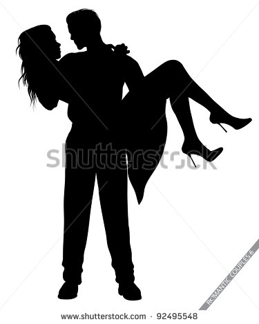 Romantic Couple Silhouettes   Shutterstock Vector  92495548   Websourc