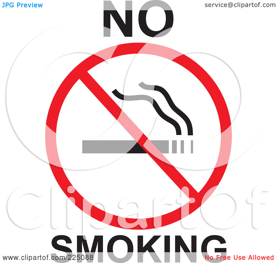 Royalty Free  Rf  Clipart Illustration Of A No Smoking Prohibited Sign