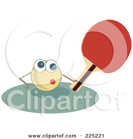 Royalty Free  Rf  Clipart Illustration Of A Ping Pong Ball Holding A